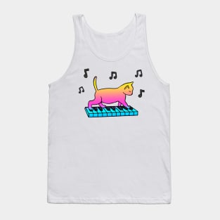 Piano Cat Tank Top